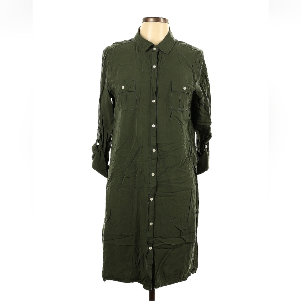 Old Navy- Green shirt dress, size L